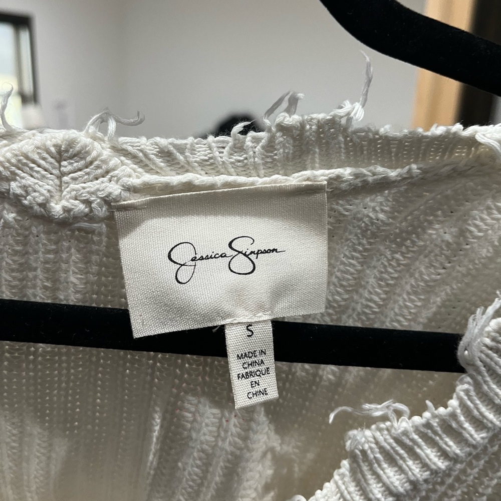 Cream crop top sweater